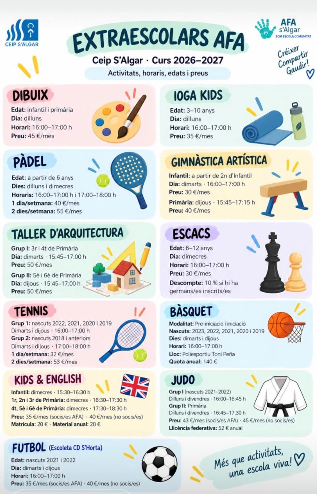 Extraescolars 26/27 clic per ampliar